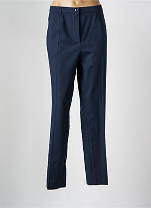 Pantalon droit fermeture zippée sous rabat boutonné bleu SOMMERMANN femme