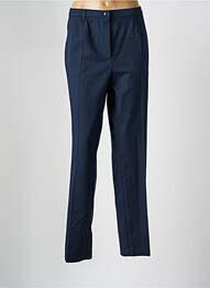 Pantalon droit fermeture zippée sous rabat boutonné bleu SOMMERMANN femme