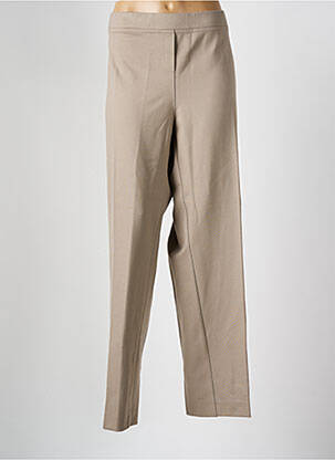 Pantalon droit coupe droite beige ELENA MIRO femme