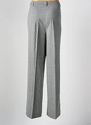 Pantalon droit fermeture zippée sous rabat boutonné gris HAUBER femme