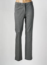 Pantalon droit fermeture zippée sous rabat boutonné gris FRANK WALDER femme