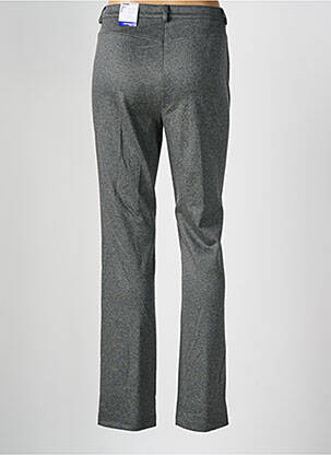Pantalon droit fermeture zippée sous rabat boutonné gris FRANK WALDER femme