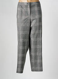 Pantalon droit fermeture zippée sous rabat boutonné gris BASLER femme