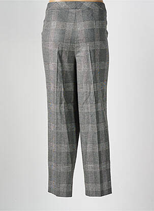 Pantalon droit fermeture zippée sous rabat boutonné gris BASLER femme