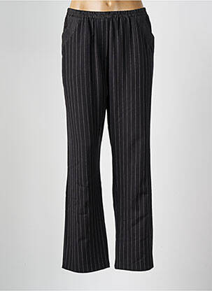 Pantalon droit taille élastique noir FRANCK ANNA femme