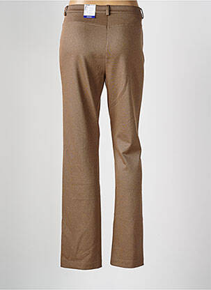 Pantalon slim fermeture zippée sous rabat boutonné beige FRANK WALDER femme