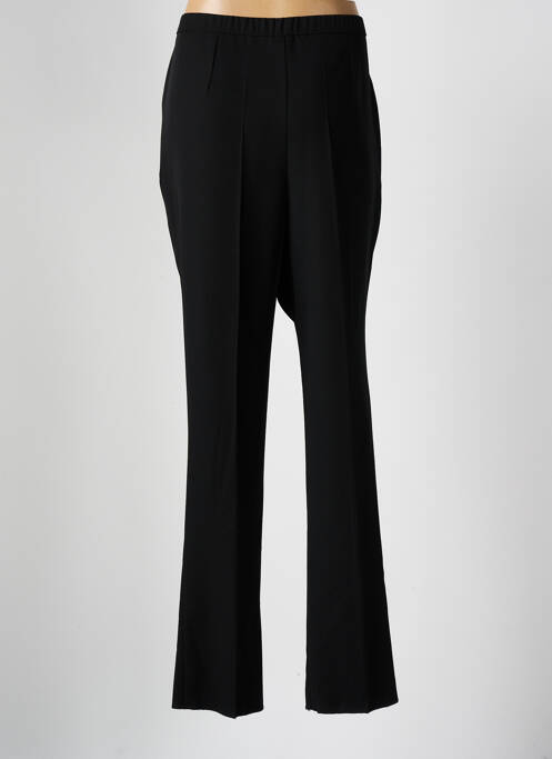 Pantalon droit fermeture zippée sous rabat boutonné noir GEVANA femme