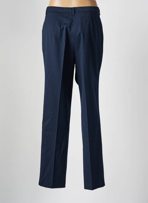Pantalon droit fermeture zippée sous rabat boutonné bleu SOMMERMANN femme