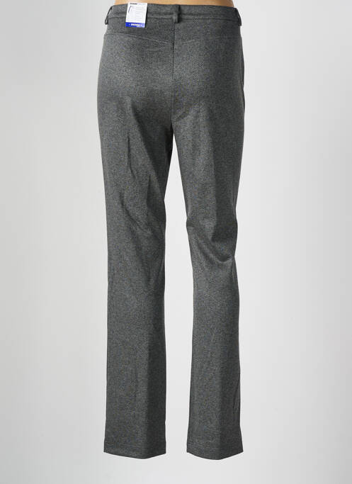 Pantalon droit fermeture zippée sous rabat boutonné gris FRANK WALDER femme