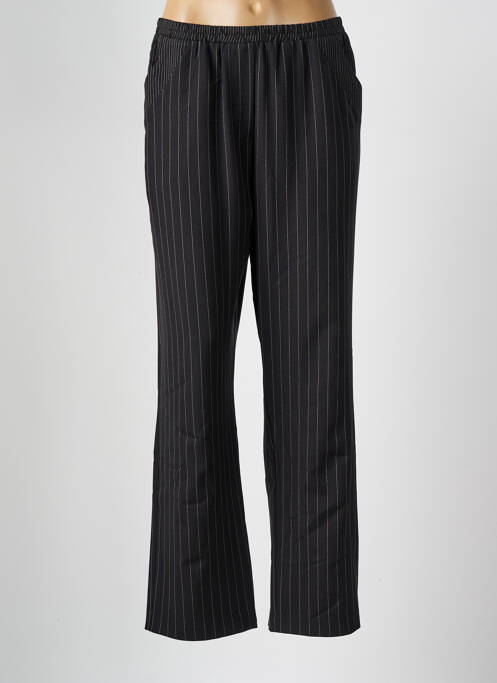 Pantalon droit taille élastique noir FRANCK ANNA femme
