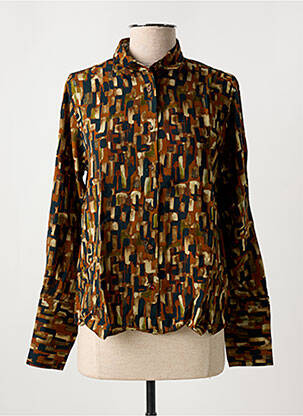 Chemisier coupe cintrée manches longues marron LA CIBLE ROUGE femme