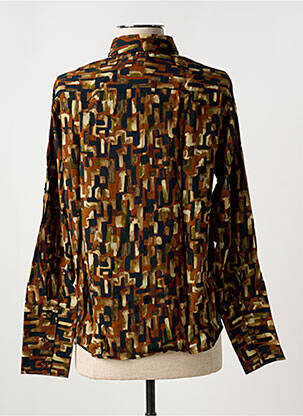 Chemisier coupe cintrée manches longues marron LA CIBLE ROUGE femme