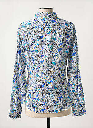 Chemisier coupe cintrée manches longues bleu LA CIBLE ROUGE femme