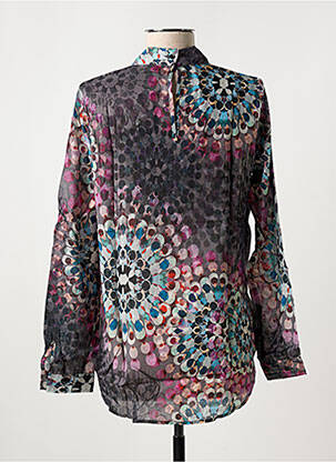 Blouse tissage popeline manches longues violet LA CIBLE ROUGE femme