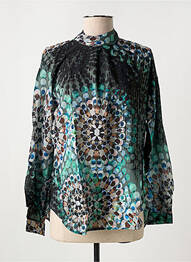 Blouse imprimé fantaisie manches longues vert LA CIBLE ROUGE femme