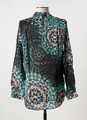 Blouse tissage popeline manches longues vert LA CIBLE ROUGE femme
