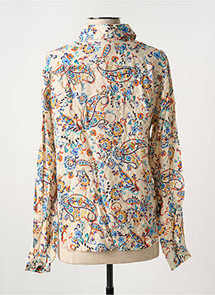 Chemisier imprimé fleurs manches longues beige LA CIBLE ROUGE femme