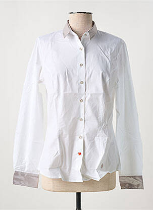 Chemisier coupe cintrée manches longues blanc LA CIBLE ROUGE femme
