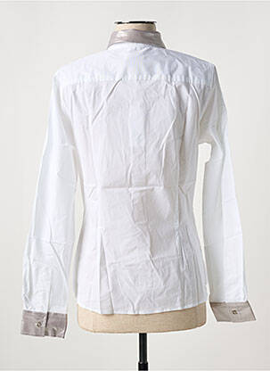 Chemisier coupe cintrée manches longues blanc LA CIBLE ROUGE femme