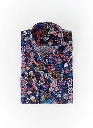 Chemise manches longues coupe droite bleu LA CIBLE ROUGE homme