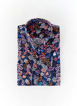 Chemise manches longues coupe droite bleu LA CIBLE ROUGE homme