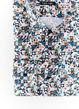Chemise manches longues coupe droite blanc LA CIBLE ROUGE homme