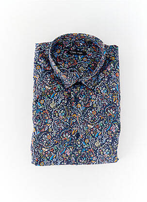 Chemise manches longues tissage popeline bleu LA CIBLE ROUGE homme