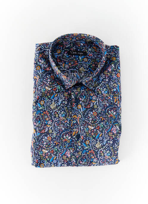 Chemise manches longues bleu LA CIBLE ROUGE pour homme