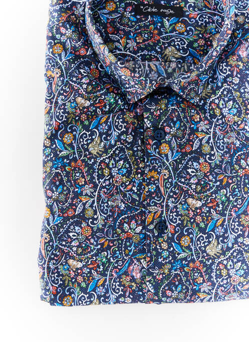 Chemise manches longues bleu LA CIBLE ROUGE homme