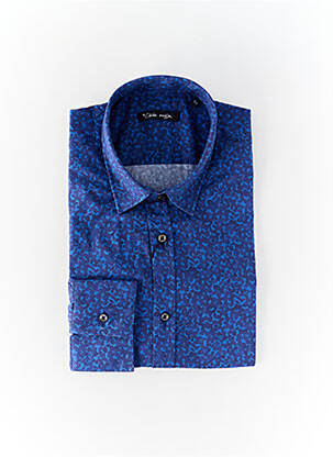 Chemise manches longues imprimé fantaisie bleu LA CIBLE ROUGE homme