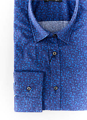 Chemise manches longues imprimé fantaisie bleu LA CIBLE ROUGE homme