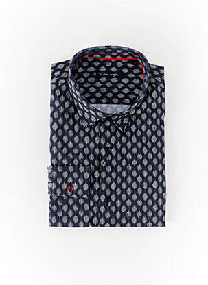 Chemise manches longues imprimé fantaisie bleu LA CIBLE ROUGE homme