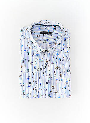 Chemise manches longues imprimé fantaisie blanc LA CIBLE ROUGE homme