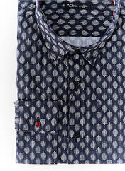 Chemise manches longues bleu LA CIBLE ROUGE pour homme seconde vue