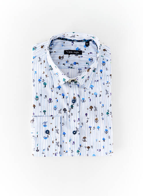 Chemise manches longues imprimé fantaisie blanc LA CIBLE ROUGE homme