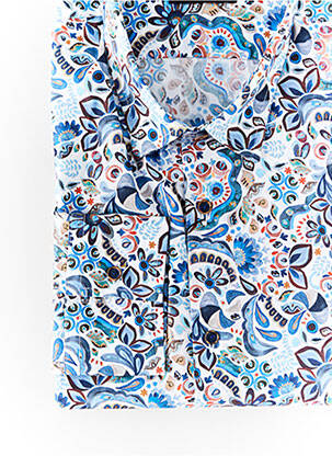 Chemise manches longues imprimé fantaisie blanc LA CIBLE ROUGE homme