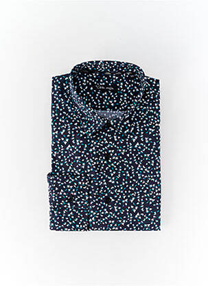 Chemise manches longues imprimé fantaisie bleu LA CIBLE ROUGE homme