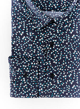 Chemise manches longues imprimé fantaisie bleu LA CIBLE ROUGE homme