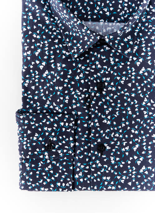 Chemise manches longues bleu LA CIBLE ROUGE pour homme