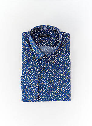 Chemise manches longues imprimé fantaisie bleu LA CIBLE ROUGE homme