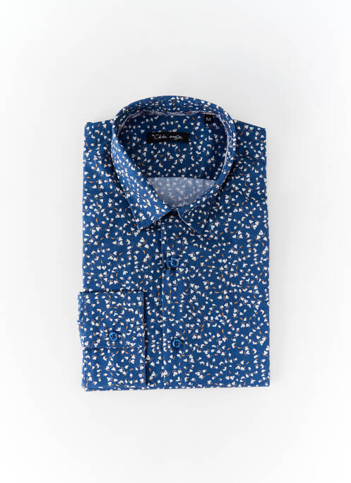 Chemise manches longues bleu LA CIBLE ROUGE pour homme