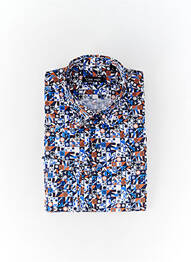 Chemise manches longues imprimé fantaisie blanc LA CIBLE ROUGE homme