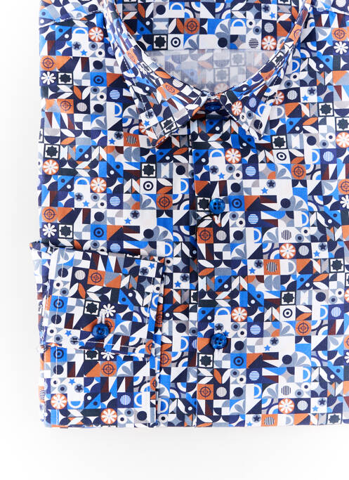 Chemise manches longues blanc LA CIBLE ROUGE pour homme