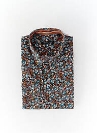 Chemise manches longues tissage popeline noir LA CIBLE ROUGE homme