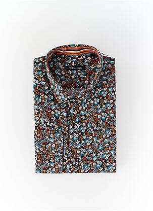 Chemise manches longues tissage popeline noir LA CIBLE ROUGE homme