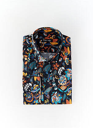 Chemise manches longues tissage popeline noir LA CIBLE ROUGE homme