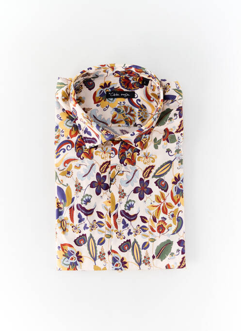 Chemise manches longues beige LA CIBLE ROUGE pour homme