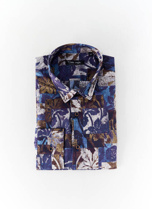 Chemise manches longues bleu LA CIBLE ROUGE pour homme