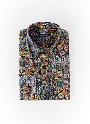 Chemise manches longues imprimé fleurs noir LA CIBLE ROUGE homme