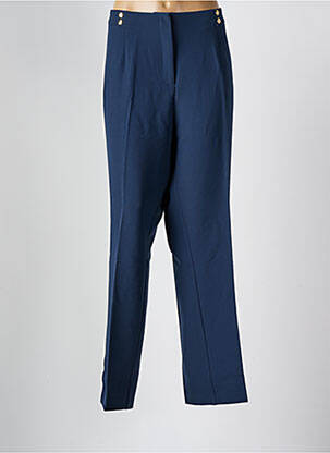 Pantalon droit taille élastique bleu DAMART femme